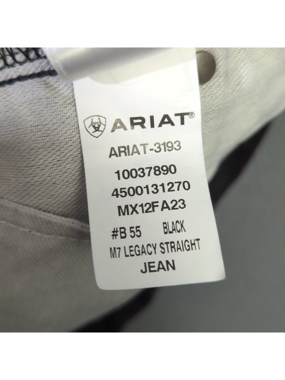 Ariat Jeans Men's 30x36 Fits 29x35 Black M7 Slim Legacy Straight Western Cowboy - Picture 10 of 12